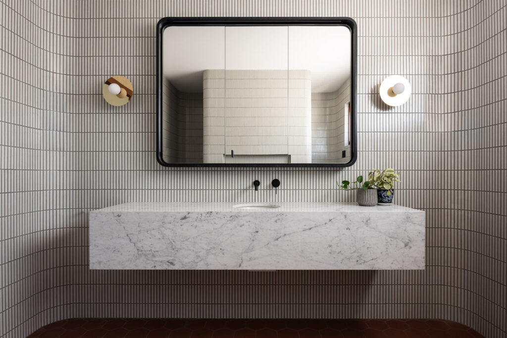 High end custom home finished bathroom